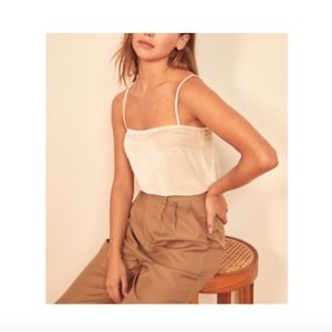 Reformation Champagne Silk Camisole